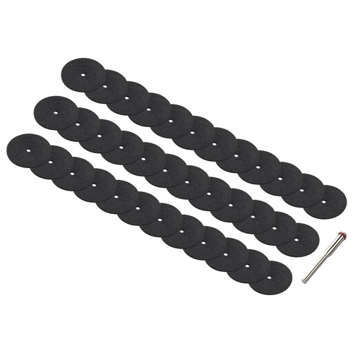 36Piece Metal Cutting Resin Disc Set For Mini Rotary Drill Tool + Mandrel Rod - Picture 7 of 12