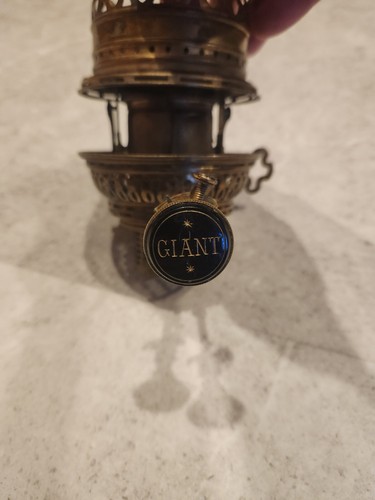 Hirschhorn Giant Key Lift Center Draft Oil Lamp Burner Rayo Conversion  - Picture 2 of 10