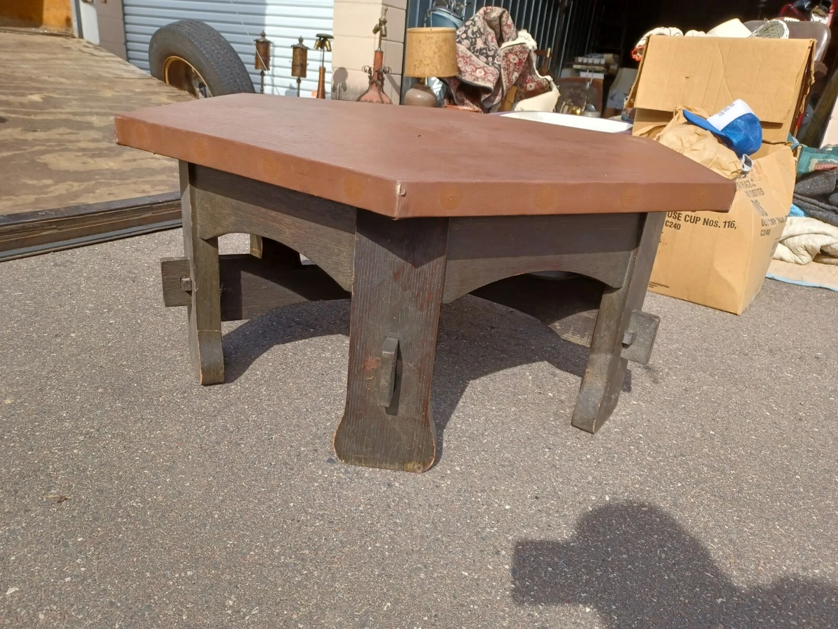 Antique mission coffee on sale table