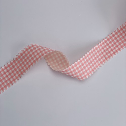 Gewellte Kante Gingham Band, 1,5" Pastell Karo Band für Handwerk, DIY Projekt - Bild 9 von 13