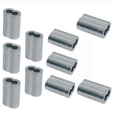 5/16" Wire Rope Sleeve,Cable Crimp Ferrule,Aluminum Gritted Crimping Sleeve 10PC