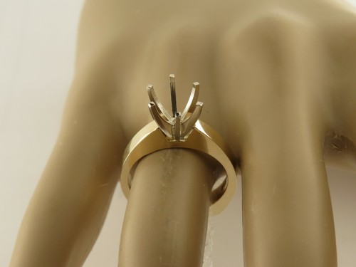 ANILLO DE COMPROMISO SOLITARIO 1,5ct montaje oro amarillo 14k caña euro - Imagen 8 de 10