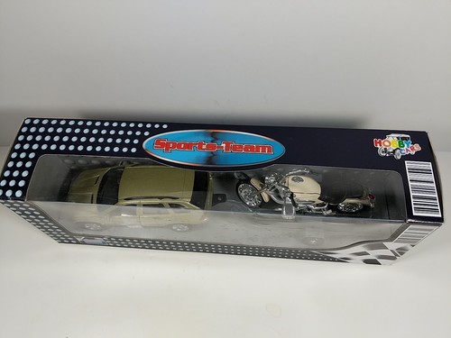 SPORTS-TEAM BMW X5 & BMW R1200C & TRAILER DIECAST MODEL CAR BOXED - Picture 6 of 9
