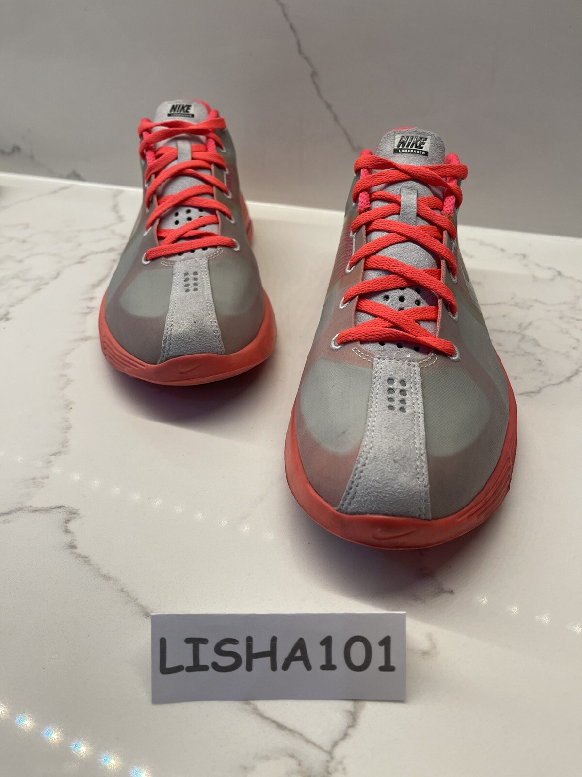 SAOLA Nike donna LunaRacer 2 puro platino nero rosso solare (324903 006) uk 9 5