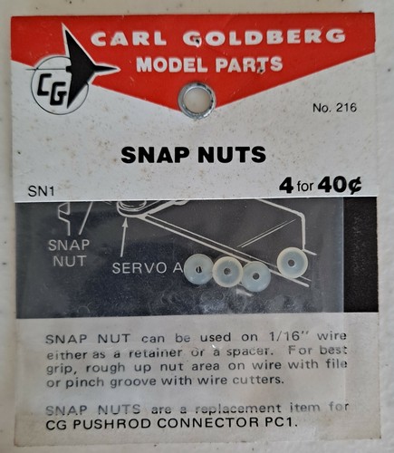 Vintage NOS Carl Goldberg CG Model Parts RC Airplane Parts - Pick what you need - Picture 15 of 22