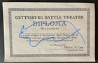 GETTYSBURG PA * SOUVENIR DIPLOMA * 1960S-70S * NEW OLD STOCK * CIVIL WAR — photo 1