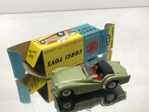 CORGI TOYS 305 TRIUMPH TR3 SPORTS CAR -GREEN MET 1:43- HIGH QUALITY IN BOX - 459 - Picture 5 of 12