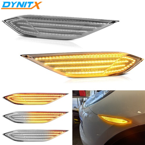 Clear Lens LED Side Marker Lights Signal Lamp For 2011-2014 Porsche Cayenne 958 - Picture 1 of 11