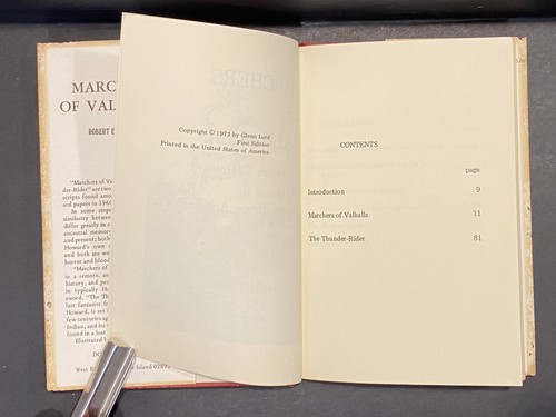 Robert E. Howard Marchers of Valhalla 1st Ed 1972 Donald Grant UNREAD SciFI VNTG - Picture 6 of 16