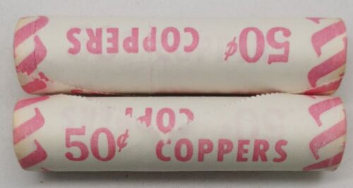 1979 Canadian Penny CIBC Bank Machine Roll White Paper Red (50 ct) x 2 Lot 15 - Picture 3 of 3