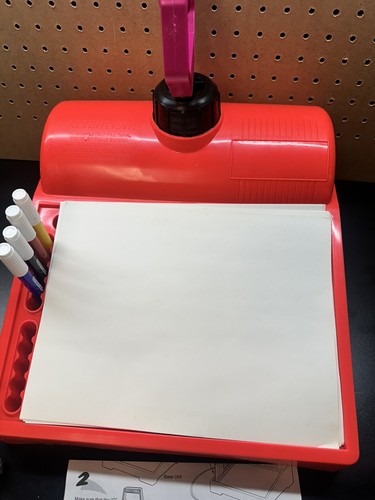 Vintage 1991 Kenner COLORBLASTER Air Brush Drawing Stencil Toy Used - Picture 11 of 12