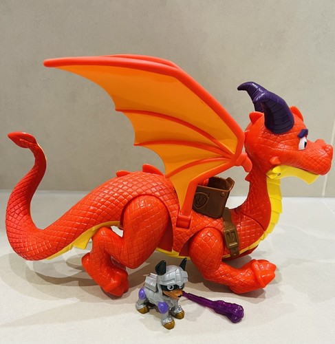 Paw Patrol Rescue Knights Funken der Drache mit Kralle Figur & Rakete - Bild 2 von 5