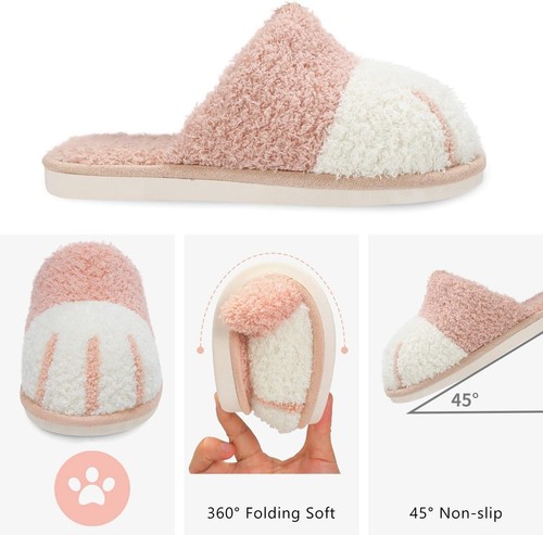 Cute and Soft Women’s Slippers - Cat Paw Design, Ideal for Indoor & Outdoor - Picture 5 of 10
