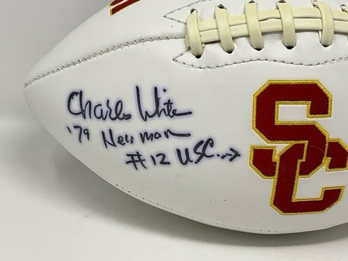 Charles White Autographed Signed USC Trojans White Panel Football JSA COA - Picture 2 of 4