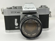 Canon EX EE Auto QL 35mm SLR Film Camera With The EX 50 1.8 UNTESTED