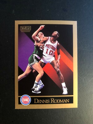1990 DENNIS RODMAN SkyBox  a Basketball Card  # 91 Made in USA