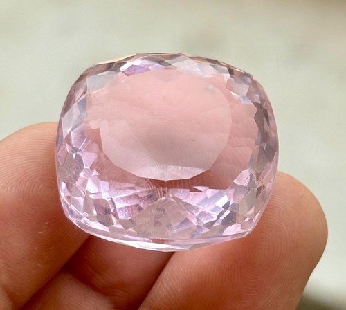 85 Ct Natural Large Pink Kunzite Cushion Cut Faceted Loose Gemstone Free Ship - Picture 6 of 8
