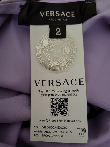 595$ Versace Women's One Piece lavender SWIMSUIT SZ:US S /2 EU.Made In Italy  - Picture 10 of 18