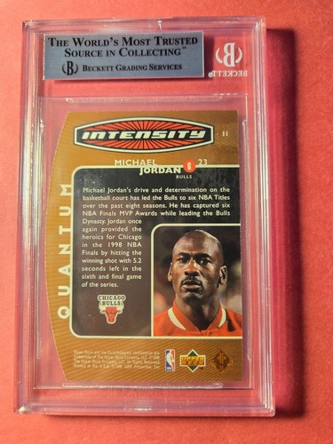 MICHAEL JORDAN 1998-99 UPPER DECK INTENSITY BRONZE #/1500 BGS 9 - Picture 2 of 2