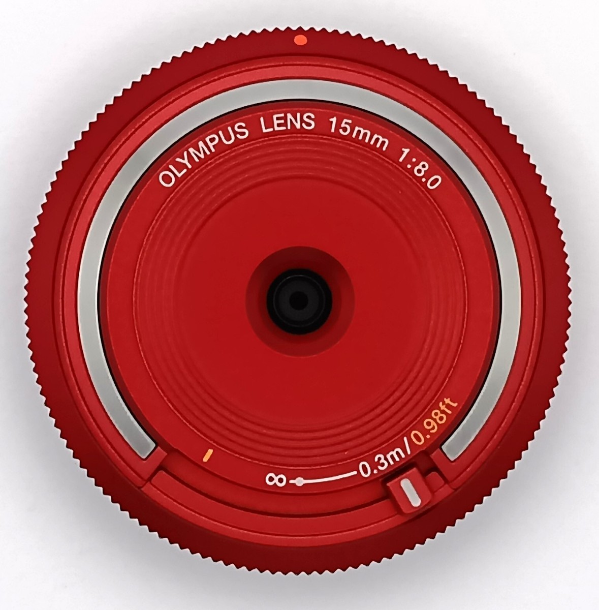 ✨美品✨　OLYMPUS 15mm f/1.8 レンズ レッド Mint] Olympus Lens 15mm f/8 Red BCL-1580 Body Cap Lens for Pen