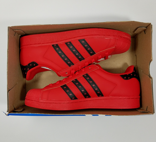Adidas Superstar - Herrengröße 8,5 - scharlachrot schwarz - ID9773 neu mit Karton - Bild 10 von 12