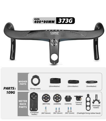 Full Carbon Fiber Integrated Bar Stem Road Bike Handlebars 28.6*400/420/440mm - Picture 3 of 12