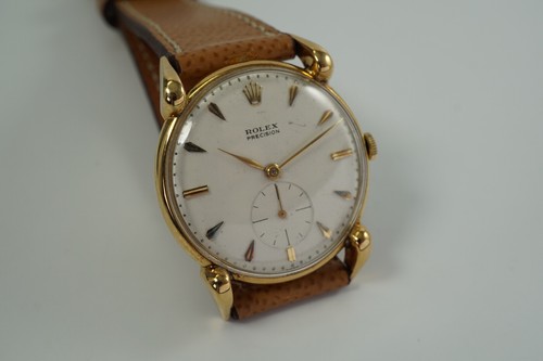 ROLEX 4332 PRECISION 18K GELBGOLD GRASSHOPPER ANSTÖSSE & ORIGINAL ZIFFERBLATT 1947 - Bild 6 von 23