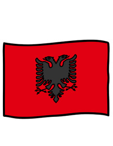 Albanische Flagge Aufkleber – 2x Vinyl-Sticker (10x6,7 Cm), Wetterfest & Langlebig, Ideal Für Auto, Helm & Mehr