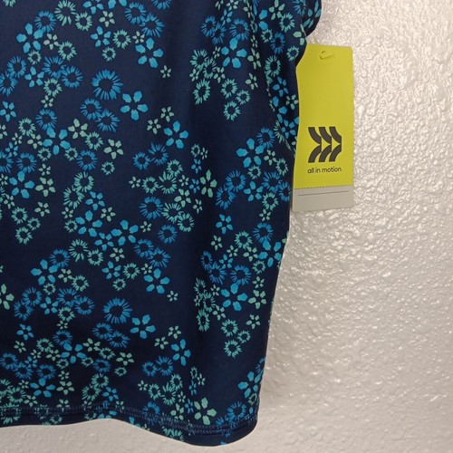 All In Motion Sport Bra Crop Tank Top Girls XL (14) Navy Blue UPF50+ Activewear - Picture 3 of 10