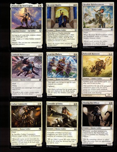 SOLDIERS!-100 Card Magic the Gathering Commander Deck-Rare-Mythic-MTG - Picture 3 of 10