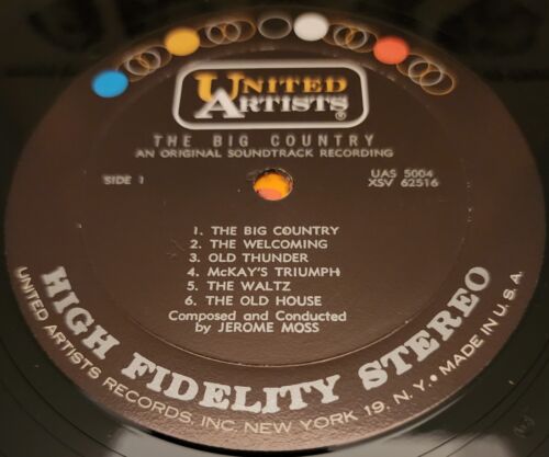 The Big Country Orig. Music From The Motion Picture Sound Track Vinyl LP STEREO - Picture 4 of 6