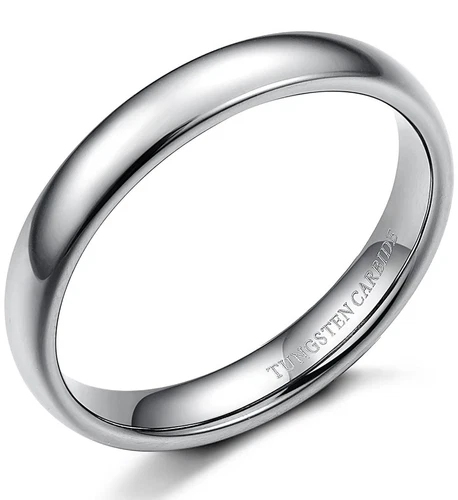 Wedding Band Ring Wedding For Woman Tungsten Mirror Effect Solid 4mm CTR