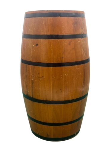 Vintage HENNESSY PROMO ADVERTISING St. Bernard MINI 10" OAK BARREL Wood KEG Cask - Picture 7 of 8