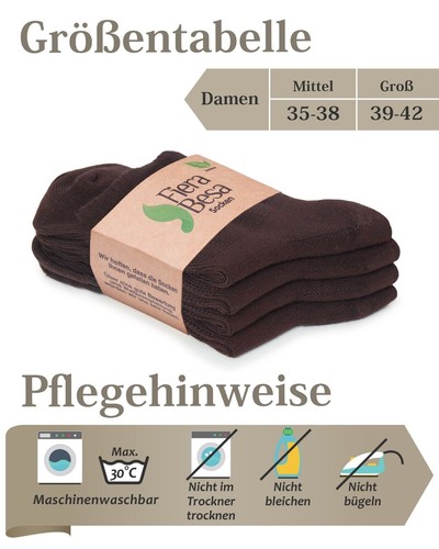 Fiera Besa Diabetiker Socken Damen mit Lycra, 4 Paar, Knöchelhoch - Bild 25 von 90