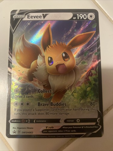 Pokémon TCG Eevee V SWSH Black Star Promo SWSH065 Holo Promo NM - Picture 7 of 7