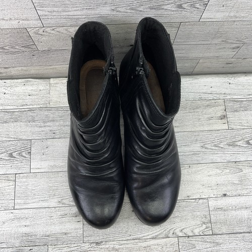 Rockport Brynn Panel Black Leather Ankle Bootie Women Size 9M - Picture 9 of 10