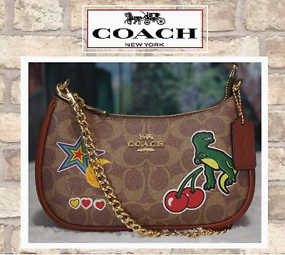 NWT Coach Teri MINI CW321 Shoulder Bag Sticker Print In TAN NWT Coach Teri MINI CW321 Shoulder Bag Sticker Print In TAN