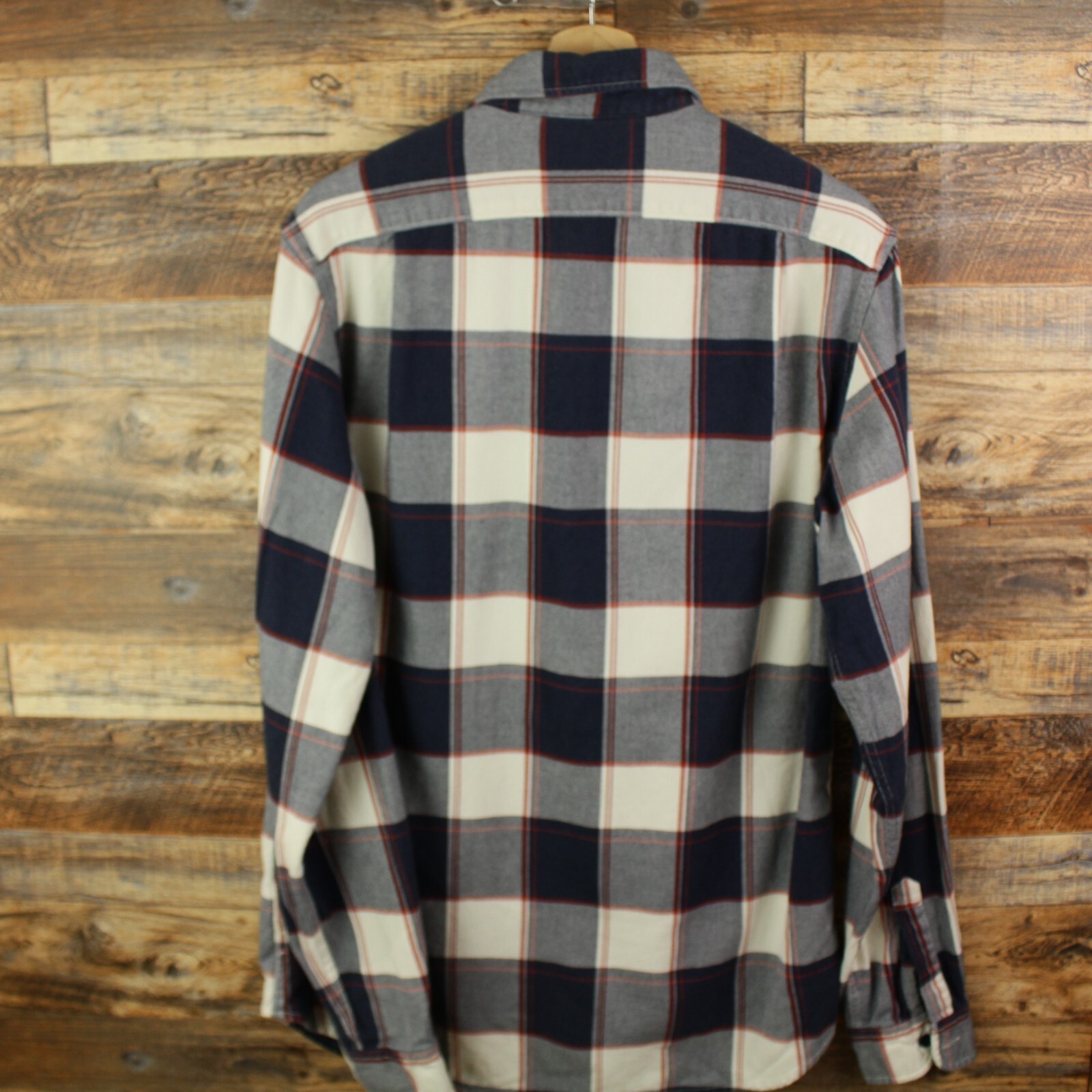 Wallace & Barnes Mens Thick Plaid LONG SLEEVE But… - image 4