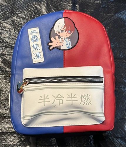 Hot Topic My Hero Academia Shoto Todoroki Fire and Ice Mini Backpack NWOT