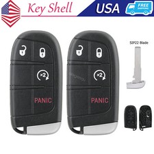 2 Replacement For Fiat 500 Jeep Compass Renegade Key Fob Case Shell M3n-40821302 2 Replacement For Fiat 500 Jeep Compass Renegade Key Fob Case Shell M3n-40821302