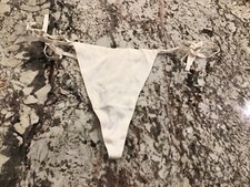 True Vintage Victoria Secret Silk Tie Side Thong Panty M/L