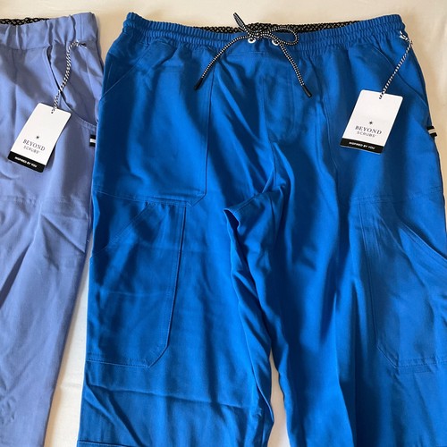 Beyond Scrubs Pants Womens Size M Blue Rosie Drawstring And Joy Jogger 2 Pair - Picture 6 of 19