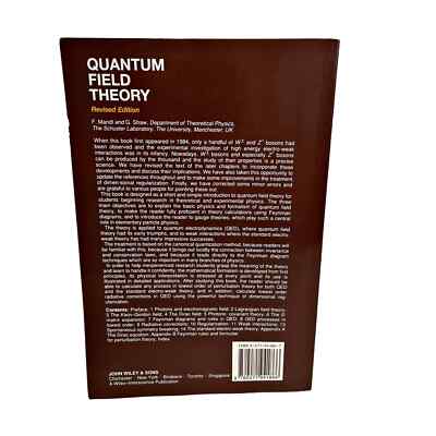 Quantum Field Theory Paperback Graham G., Mandl, Franz Shaw 9780471941866 | eBay Quantum Field Theory Paperback Graham G., Mandl, Franz Shaw 9780471941866 | eBay