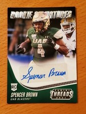 2021 Chronicles Draft Threads Rookie Auto Spencer Brown UAB Panthers RB