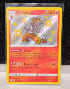 POKÉMON SHINING FATES CINDERACE SHINY VAULT HOLO RARE SV017/SV122 NM+ PACK FRESH