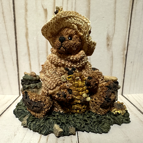 Boyds Bears Figur Bailey Honigbär 2260 hält Bienenstock im Originalkarton - Bild 2 von 9