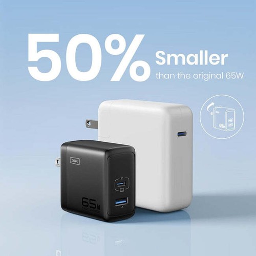 INIU MLO-I625 2-Port 65W GaN USB-A+USB-C Wall Charger - Picture 4 of 6