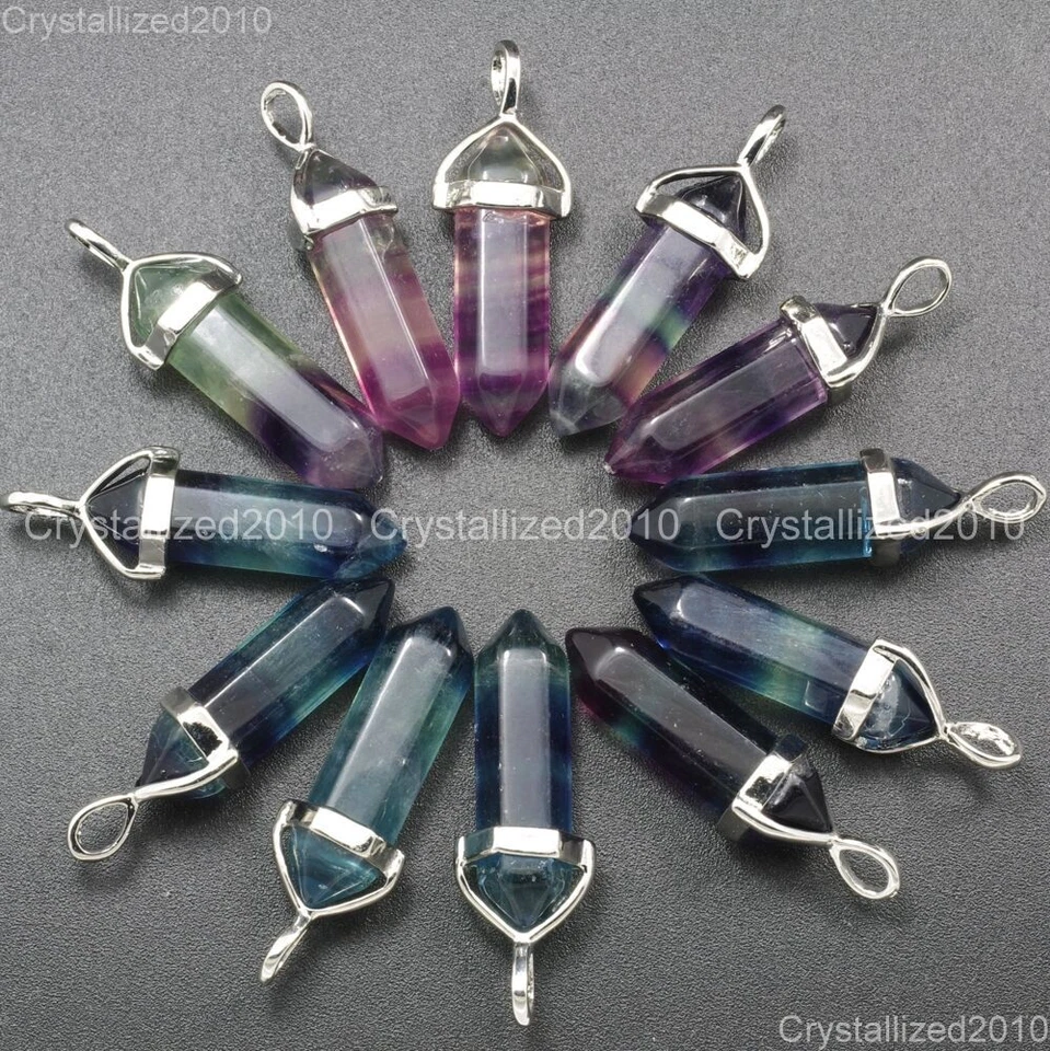 Perline di collane con ciondolo curativo Reiki Chakra a punta esagonale con... - Immagine 4 di 4