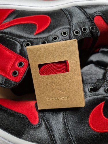 Womens Air Jordan 1 Retro Hi OG Size UK 8.5 Black University Red White B4 - Picture 16 of 21