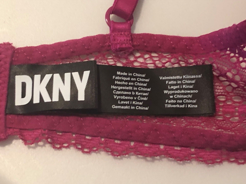 NEW DKNY Sheer Sexy lace Bralette SMALL DK4511 Fuchsia $25 Free Ship - Picture 4 of 6
